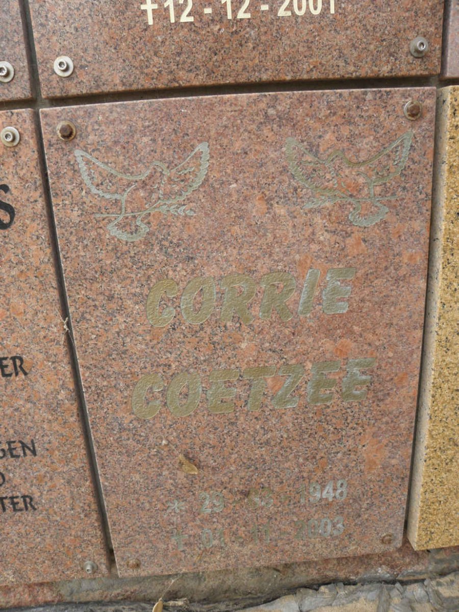COETZEE Corrie 1948-2003