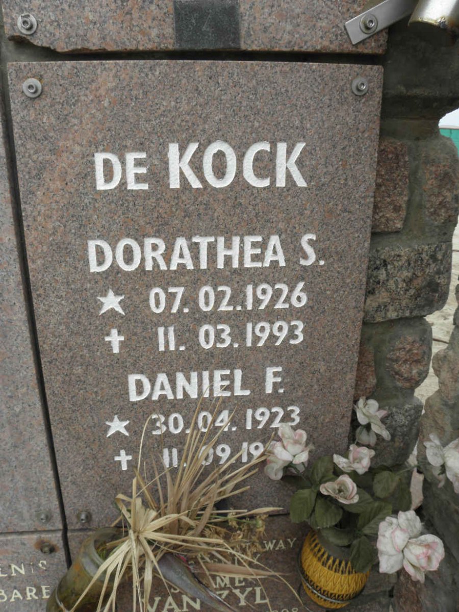 KOCK Daniel F. 1923- &amp; Dorathea S.1926-1993 