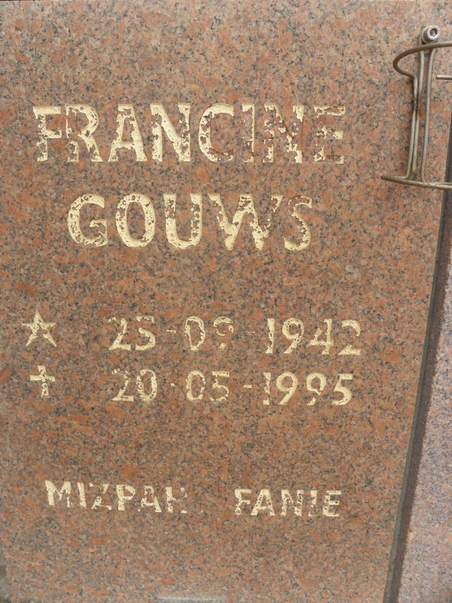 GOUWS Francis 1942-1995