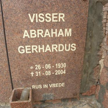 VISSER Abraham Gerhardus 1930-2004