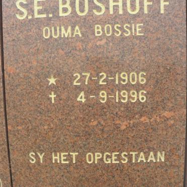 BOSHOFF S.E. 1906-1996