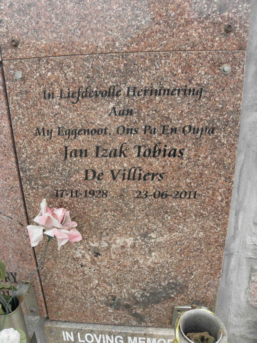 VILLIERS Jan Izak Tobias, de 1928-2011