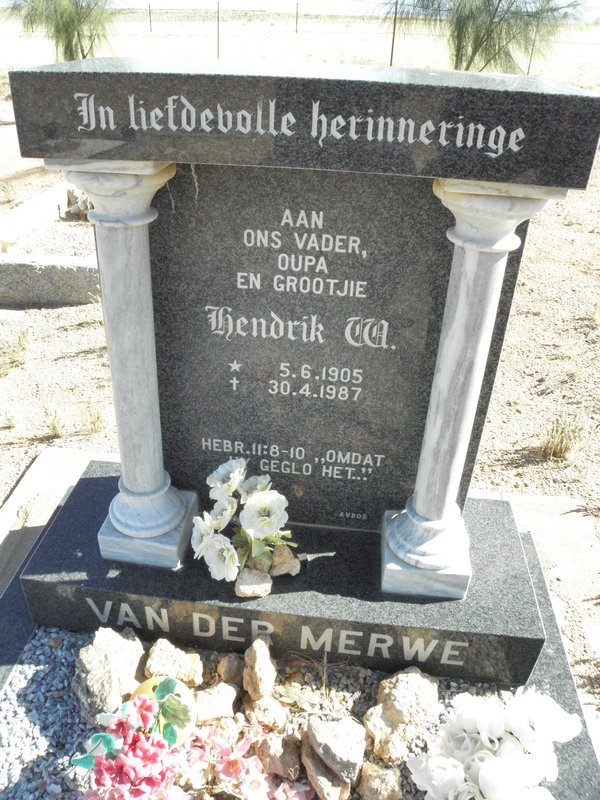 MERWE Hendrik W., van der 1905-1987