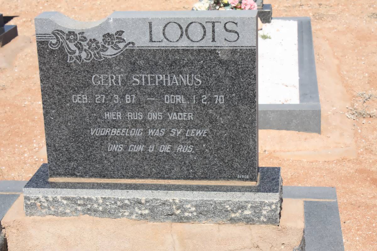 LOOTS Gert Stephanus 1887-1970