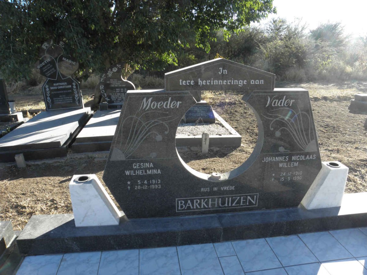 BARKHUIZEN Johannes Nicolaas Willem 1910-1990 &amp; Gesina Wilhelmina 1913-1993