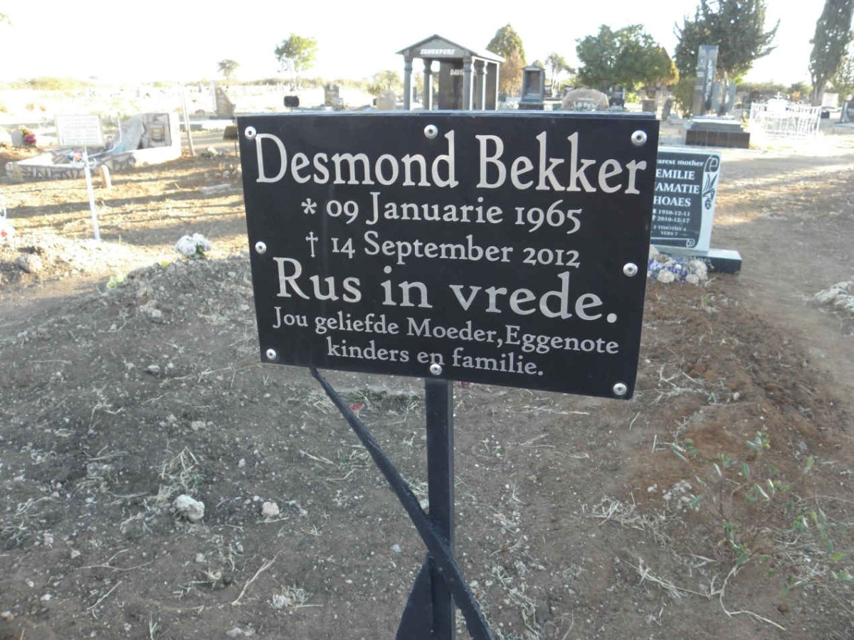 BEKKER Desmond 1965-2012
