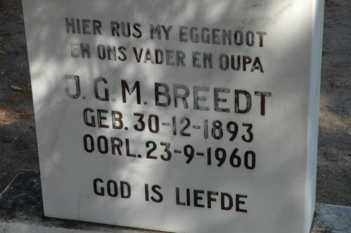 BREEDT J.G.M. 1893-1960