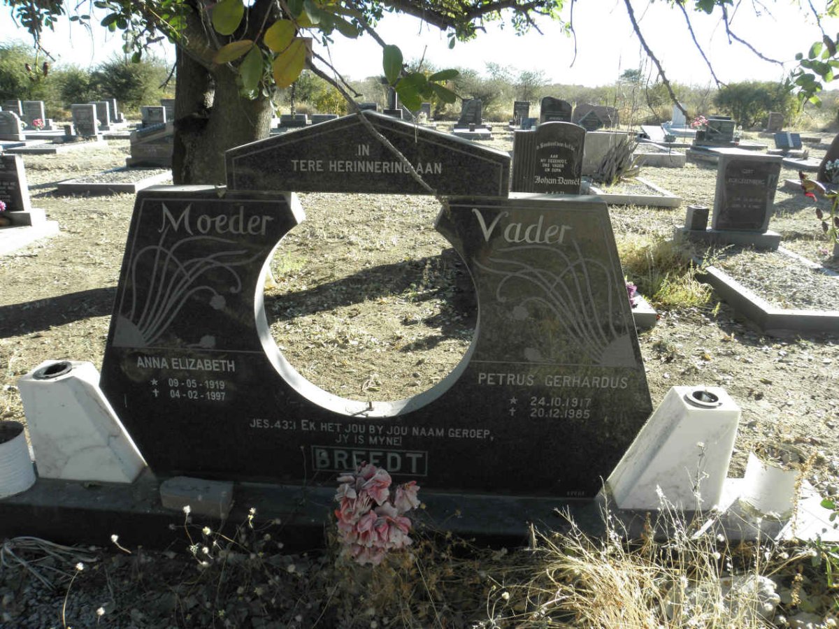 BREEDT Petrus Gerhardus 1917-1985 &amp; Anna Elizabeth 1919-1997
