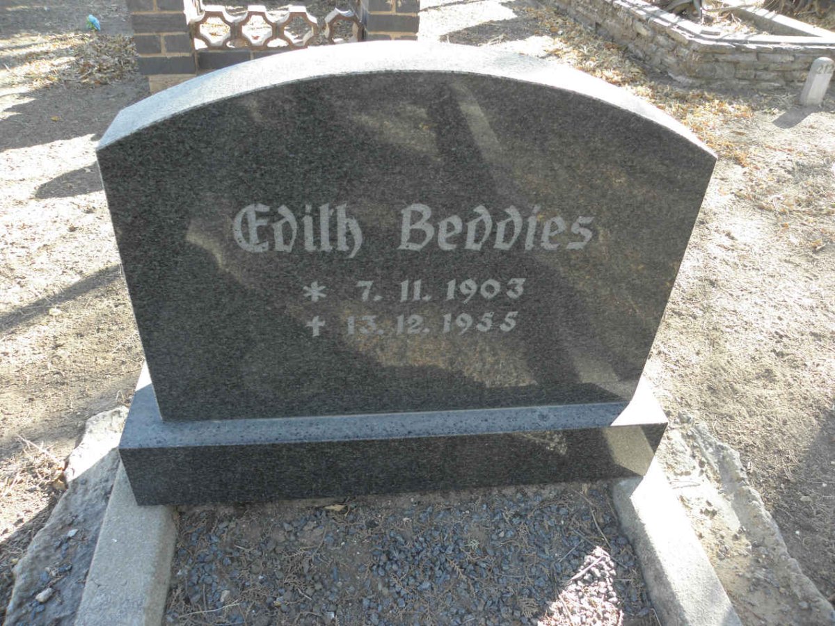 BEDDIES Edith 1903-1955