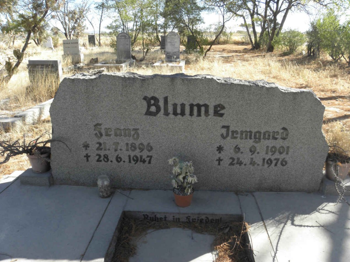 BLUME Franz 1896-1947 &amp; Irmgard 1901-1976