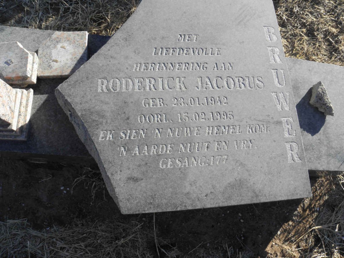 BRUWER Roderick Jacobus 1942-1995
