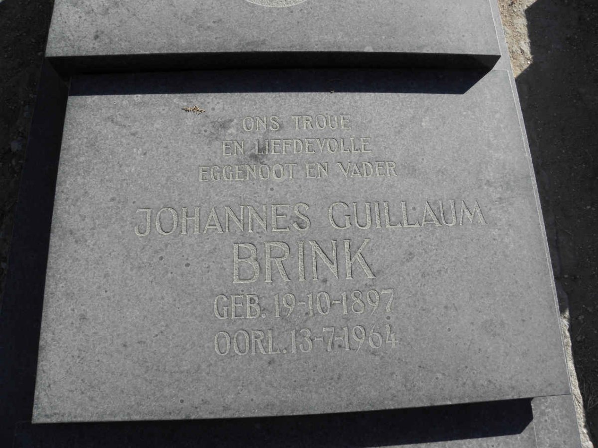 BRINK Johannes Guillaum 1897-1964 &amp; Philippina Jacoba Lodewika STRYDOM 1905-1959