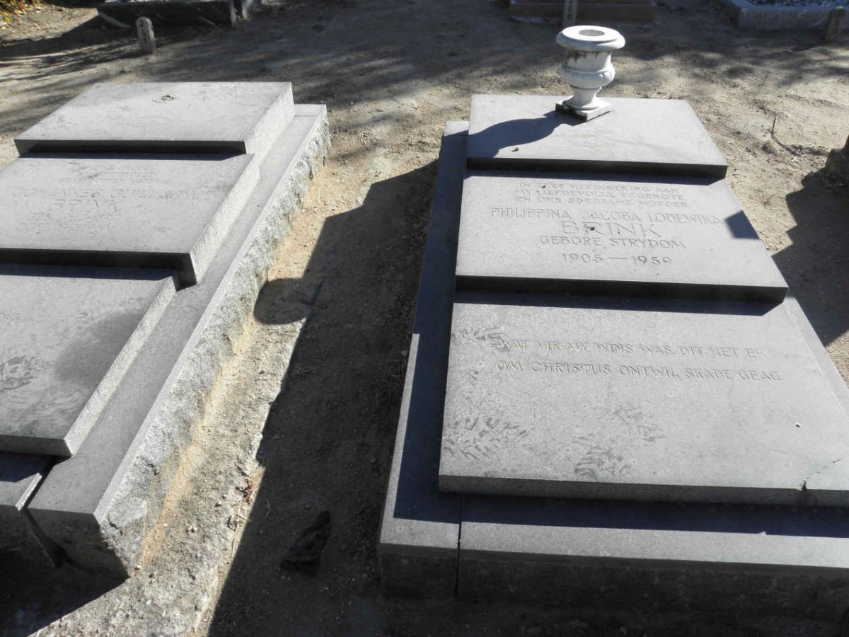 BRINK Johannes Guillaum 1897-1964 &amp; Philippina Jacoba Lodewika STRYDOM 1905-1959