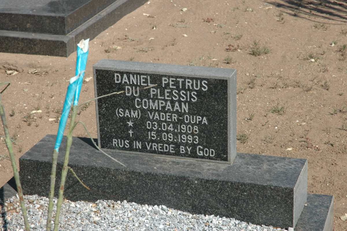 COMPAAN Daniel Petrus du Plessis 1908-1993