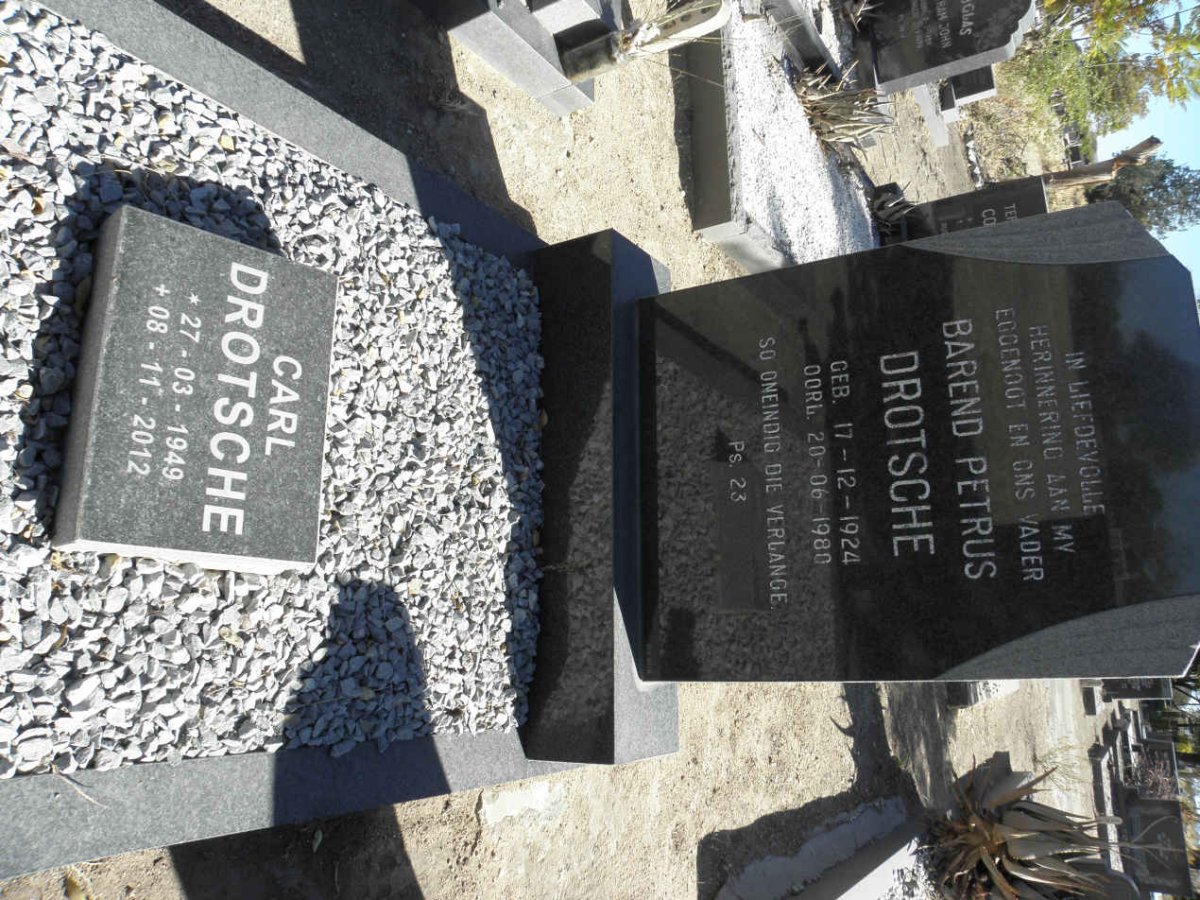 DROTSCHE Barend Petrus 1924-1980 :: DROTSCHE Carl 1949-2012
