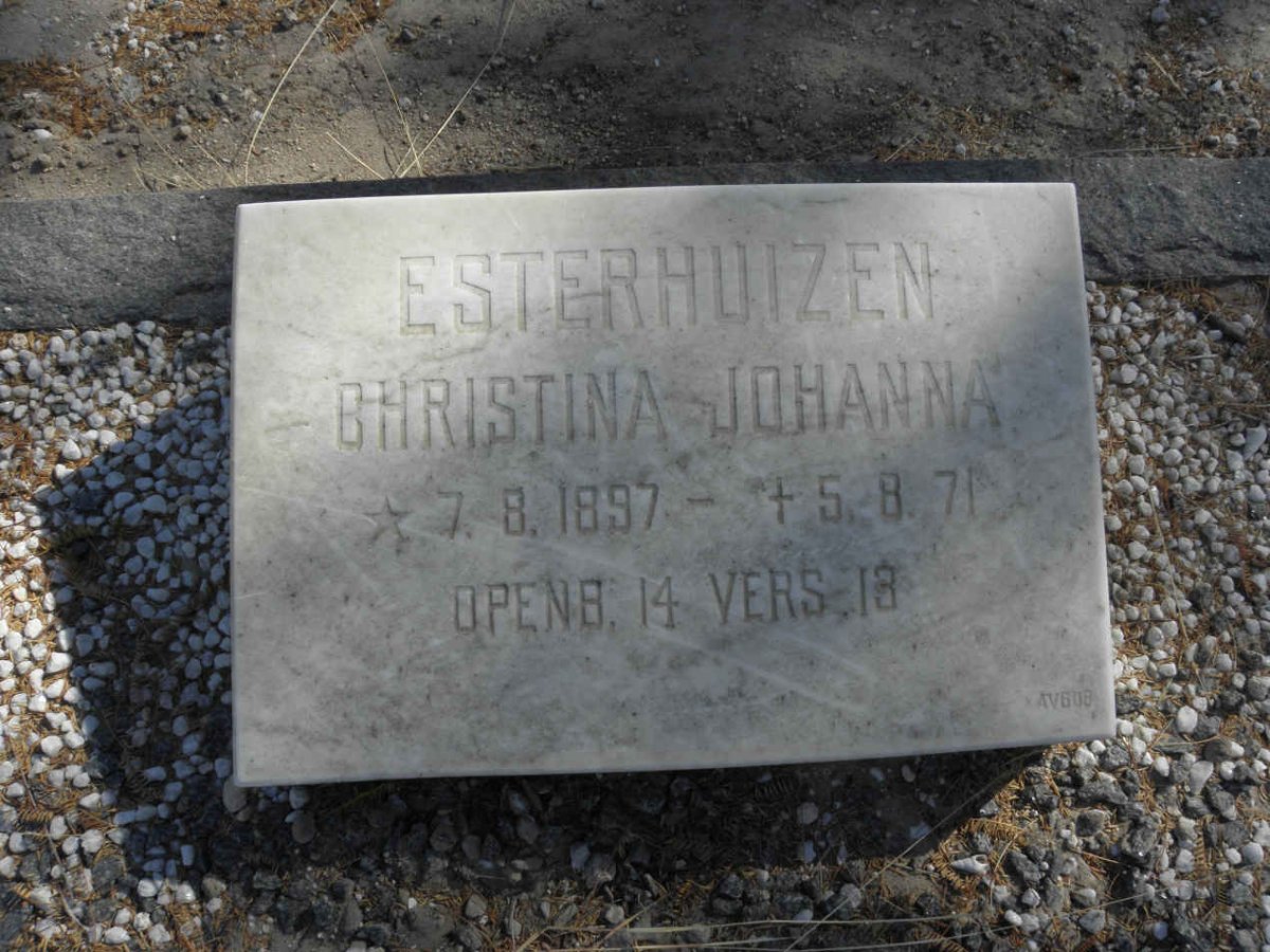 ESTERHUIZEN Christina Johanna 1897-1971