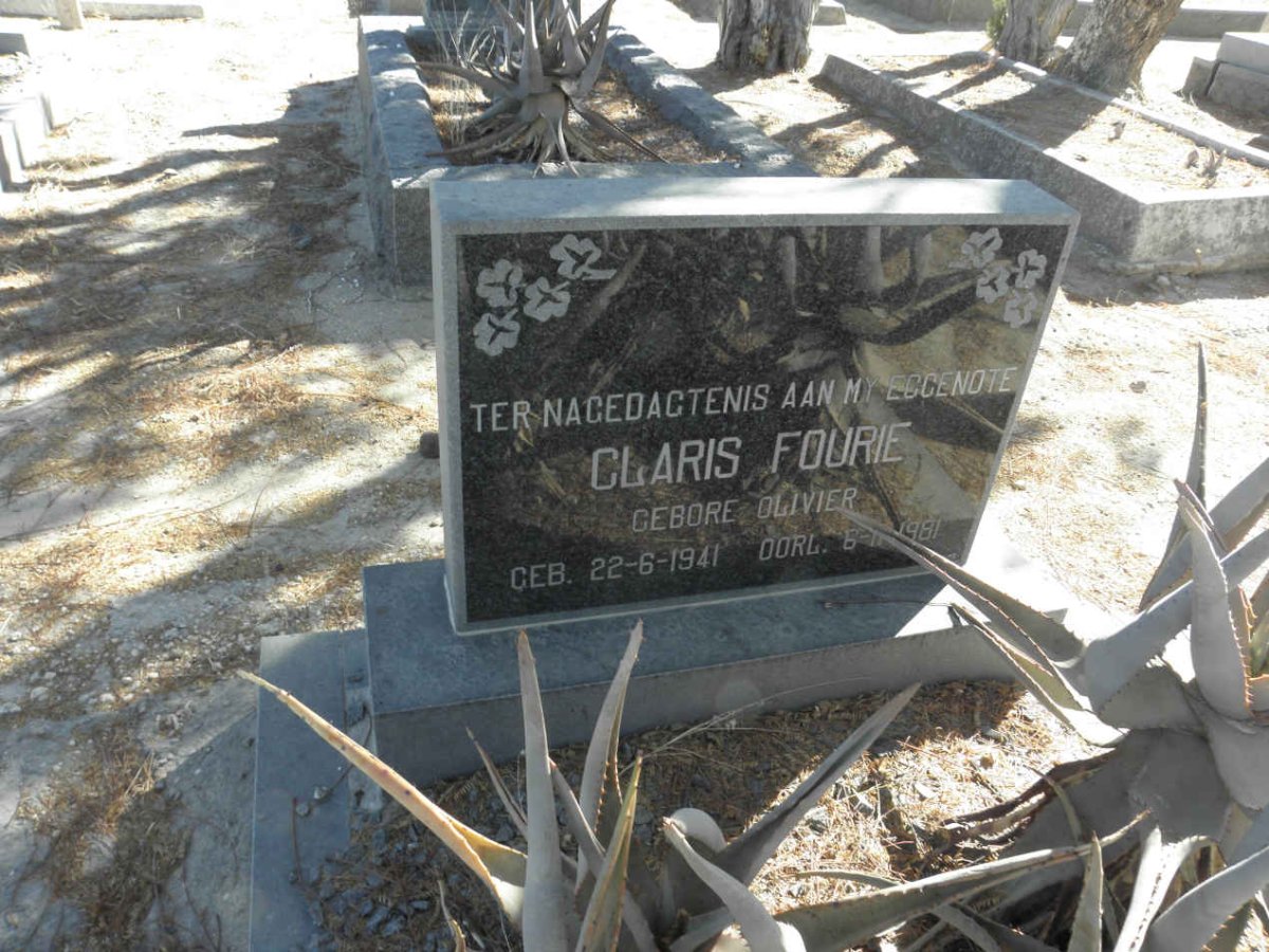FOURIE Claris nee OLIVIER 1941-1981