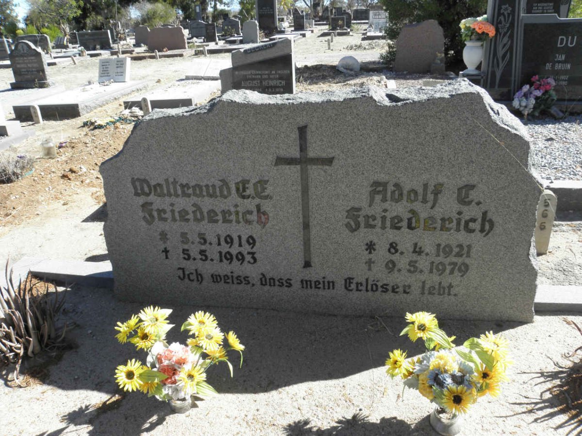 FRIEDERICH Adolf C. 1921-1979 &amp; Waltraud E.E. 1919-1993