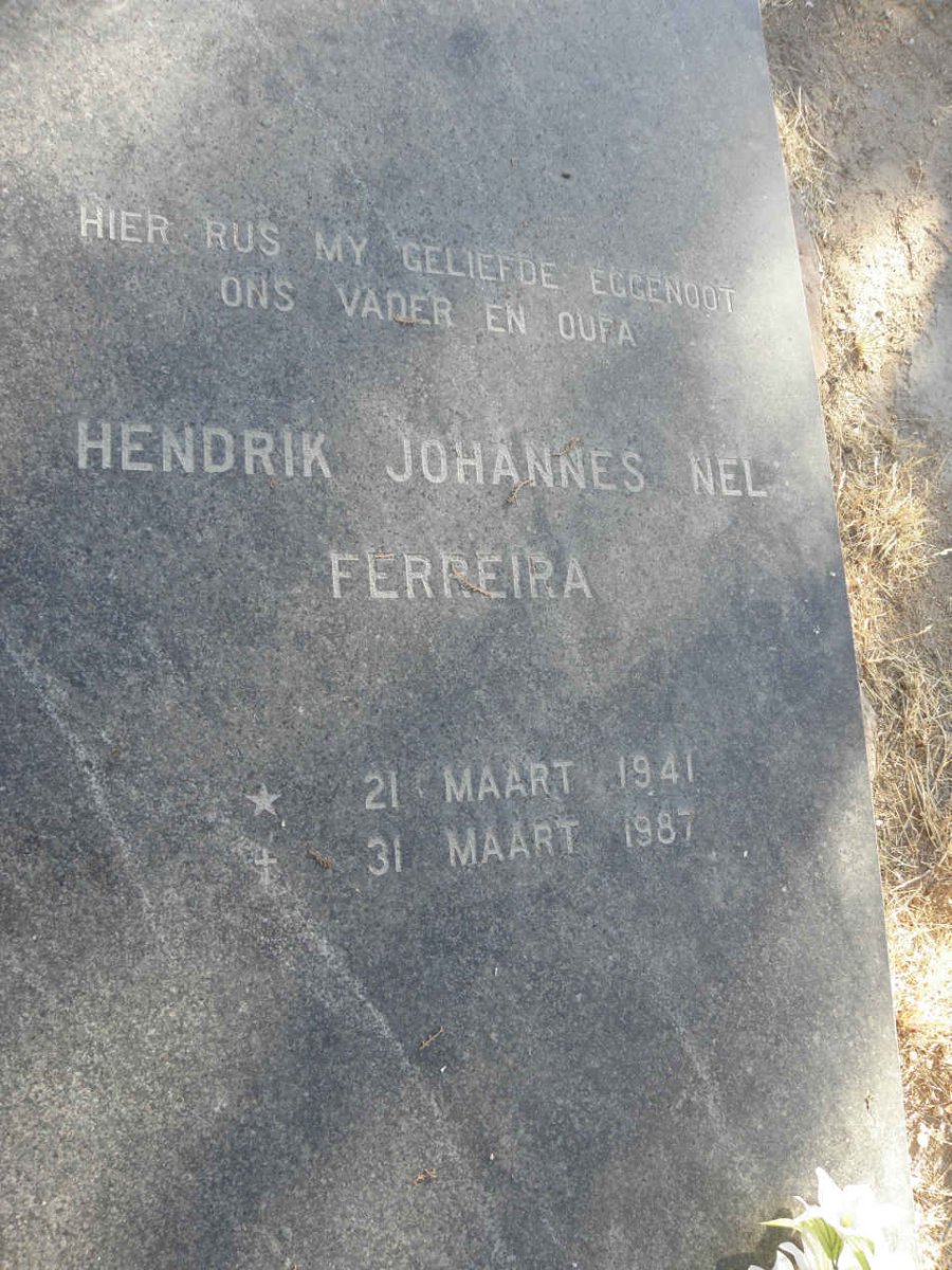 FERREIRA Hendrik Johannes Nel 1941-1987