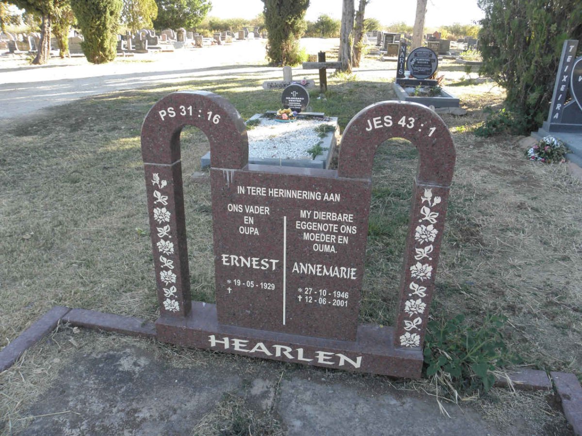 HEARLEN Ernest 1929- &amp; Annemarie 1946-2001