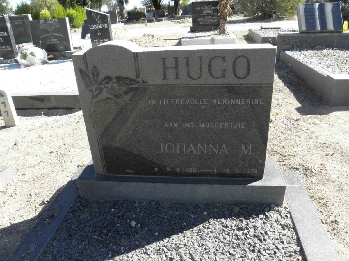HUGO Johanna M. 1911-1974