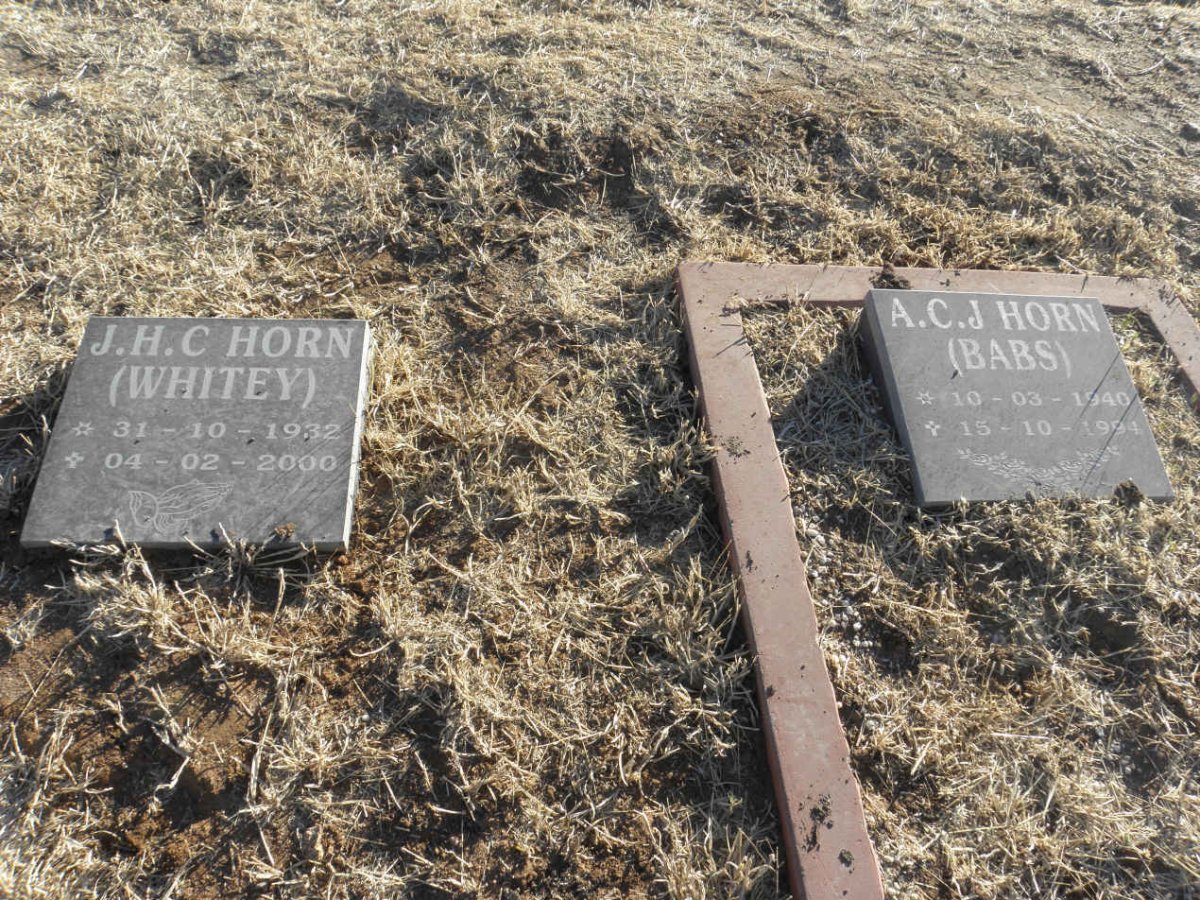 HORN J.H.C. 1932-2000 &amp; A.C.J. 1940-1994