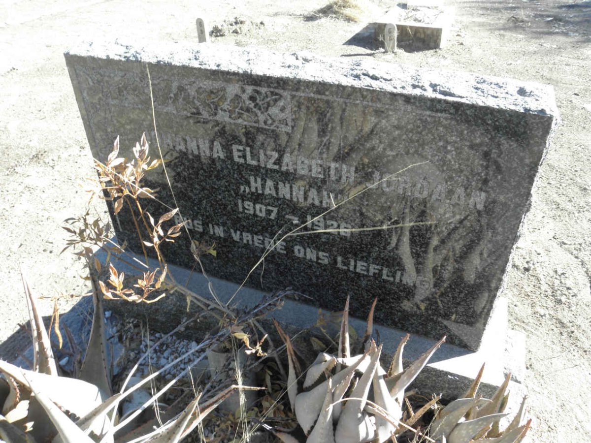 JORDAAN Johanna Elizabeth 1907-1926