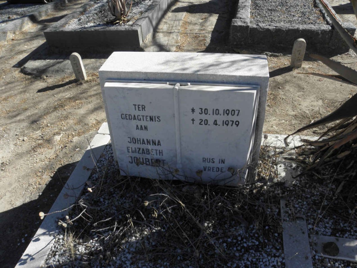 JOUBERT Gideon Petrus 1904-1968 &amp; Johanna Elizabeth 1907-1979