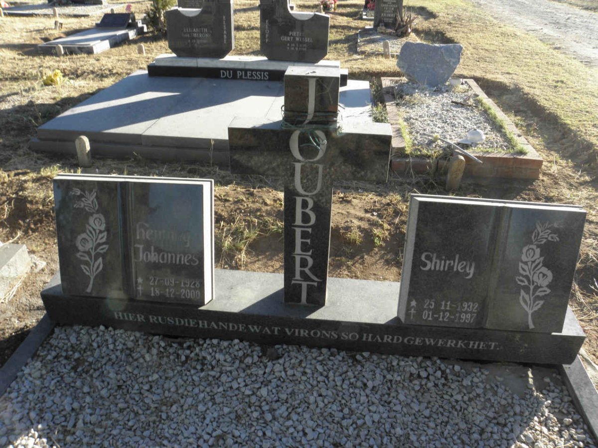 JOUBERT Henning Johannes 1928-2000 &amp; Shirley 1932-1997