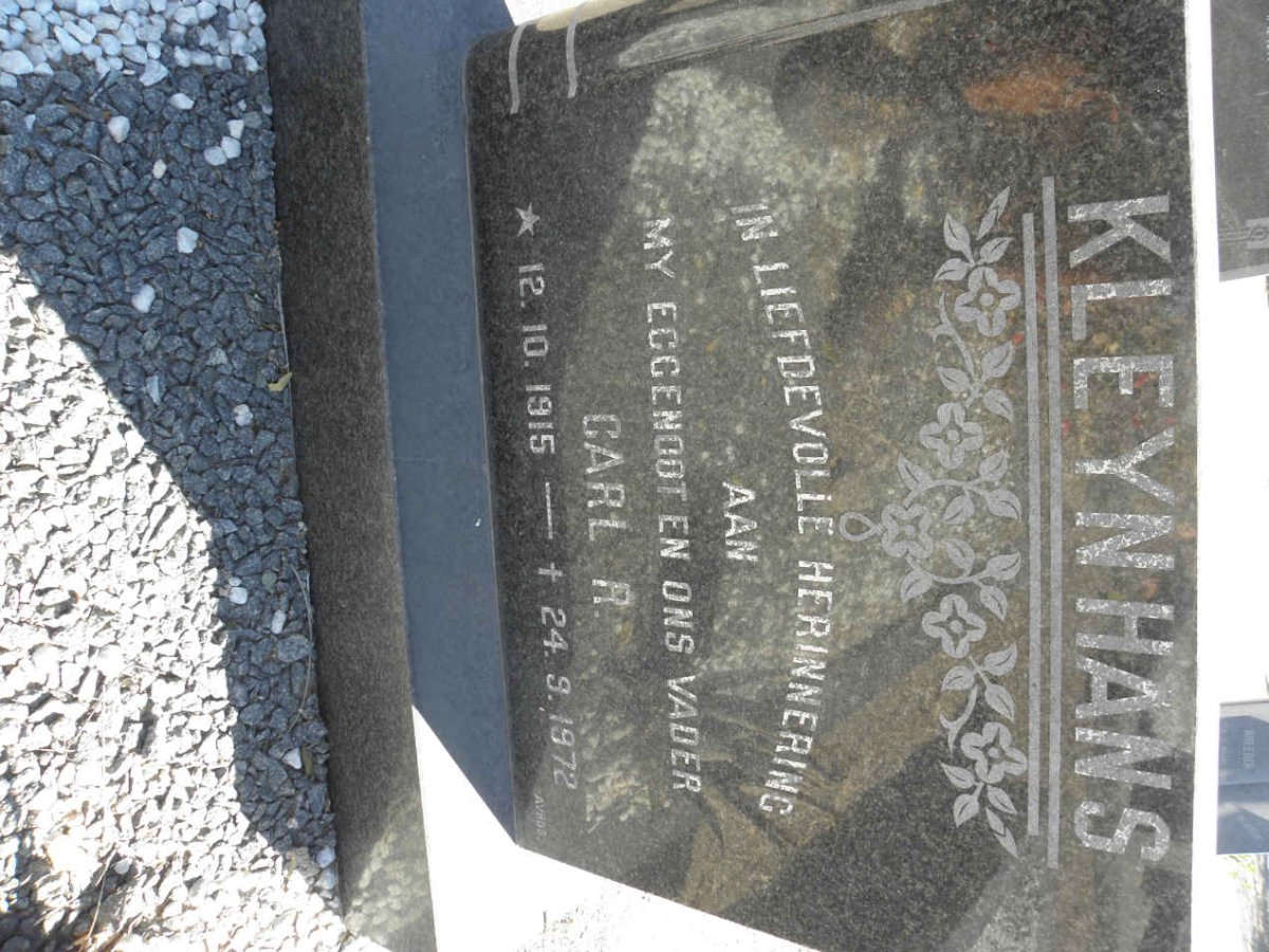 KLEYNHANS Carl R. 1915-1972
