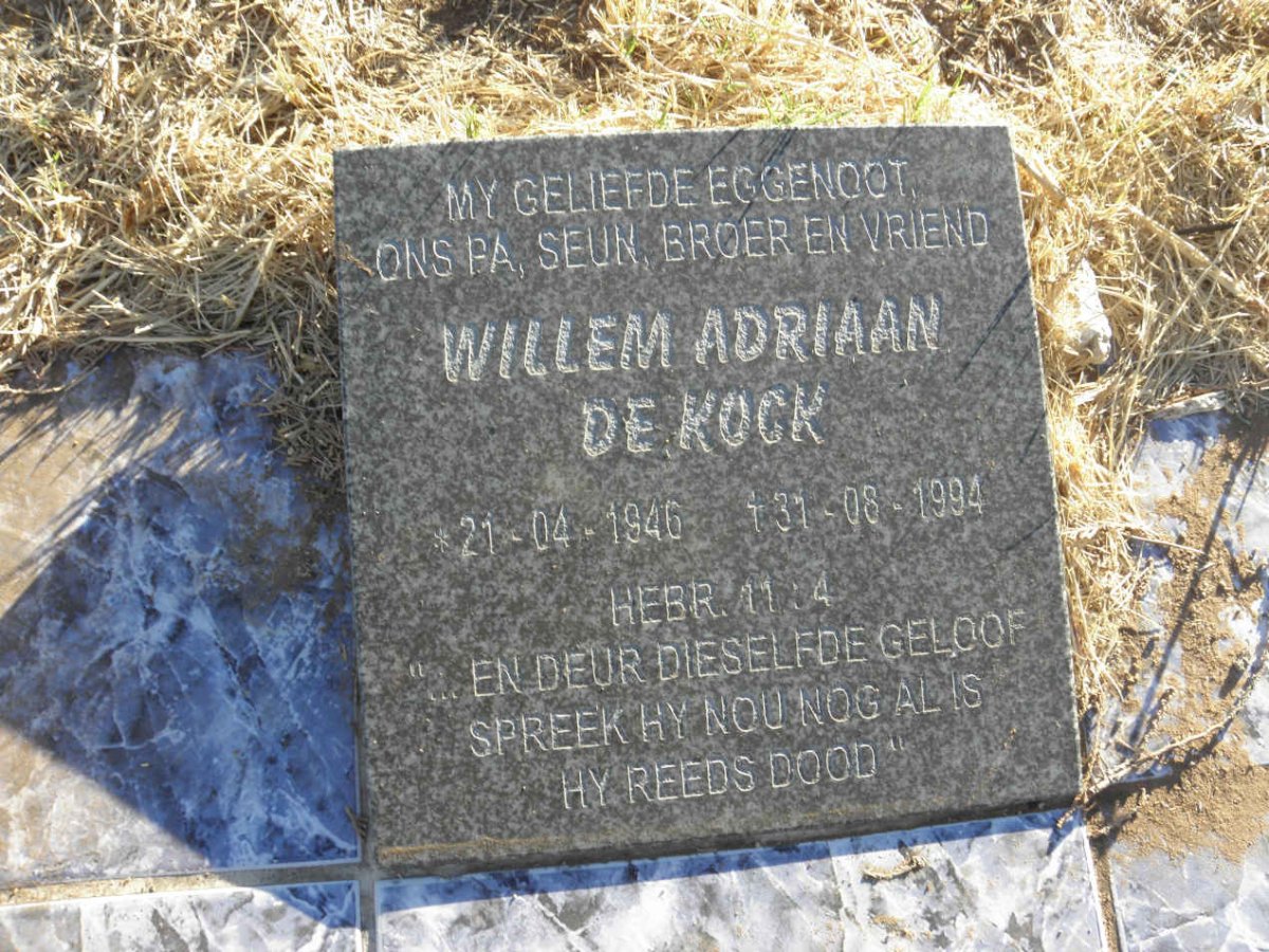KOCK Willem Adriaan, de 1946-1994