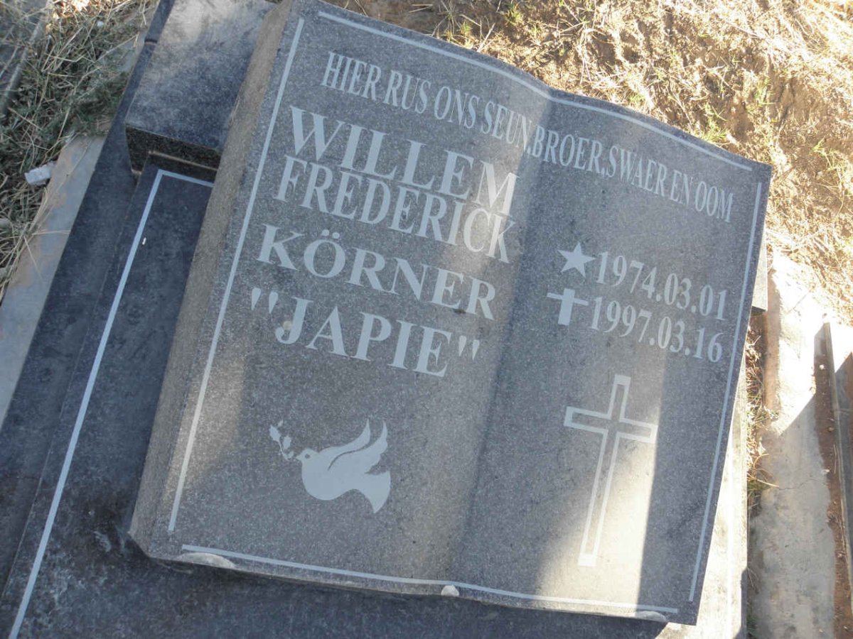 KORNER Willem Frederick 1974-1997