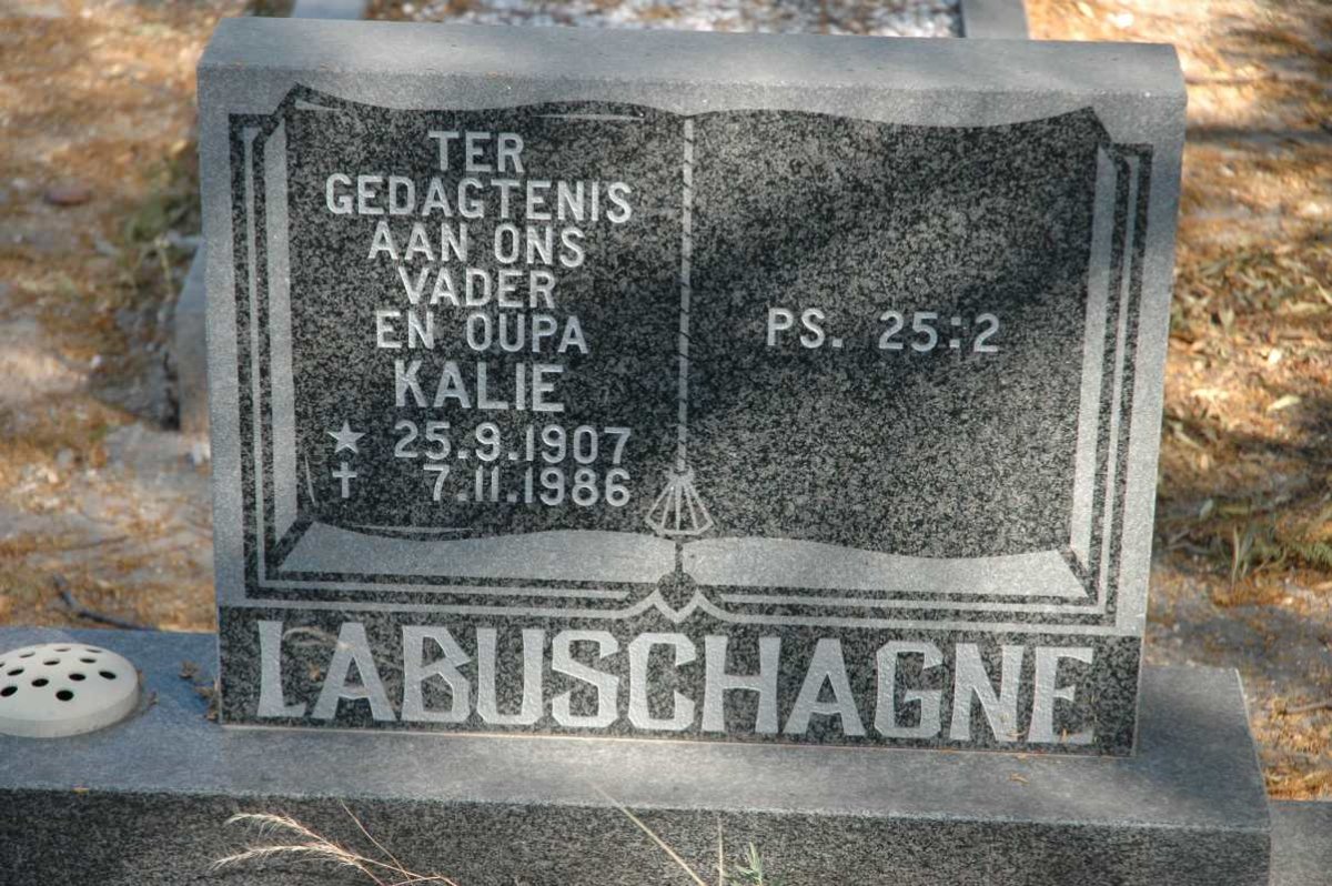 LABUSCHAGNE Kalie 1907-1986