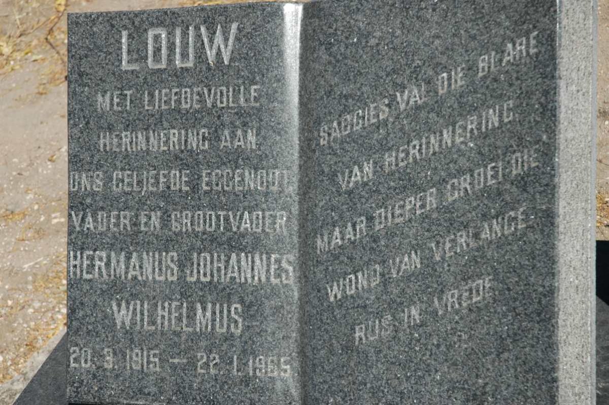 LOUW Hermanus Johannes Wilhelmus 1915-1965