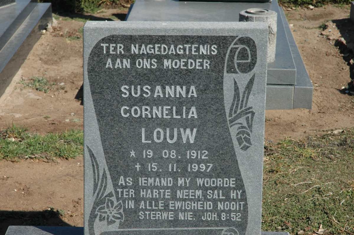 LOUW Susanna Cornelia 1912-1997