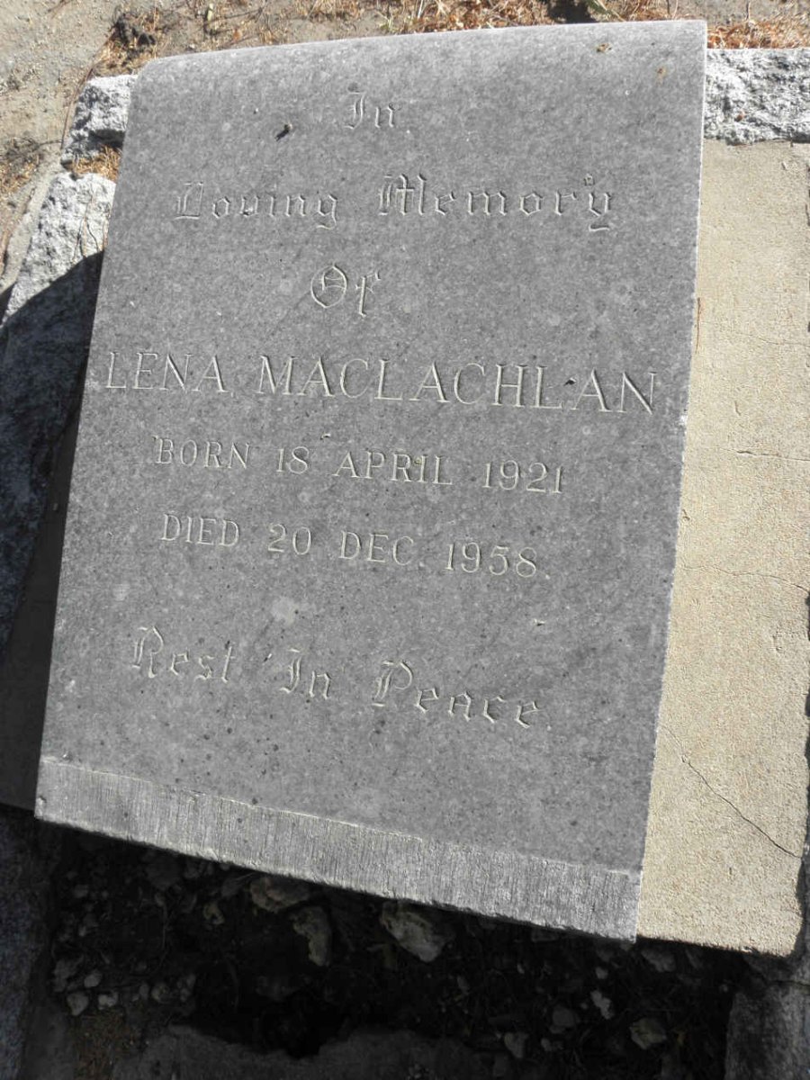 MACLACHLAN Lena 1921-1958