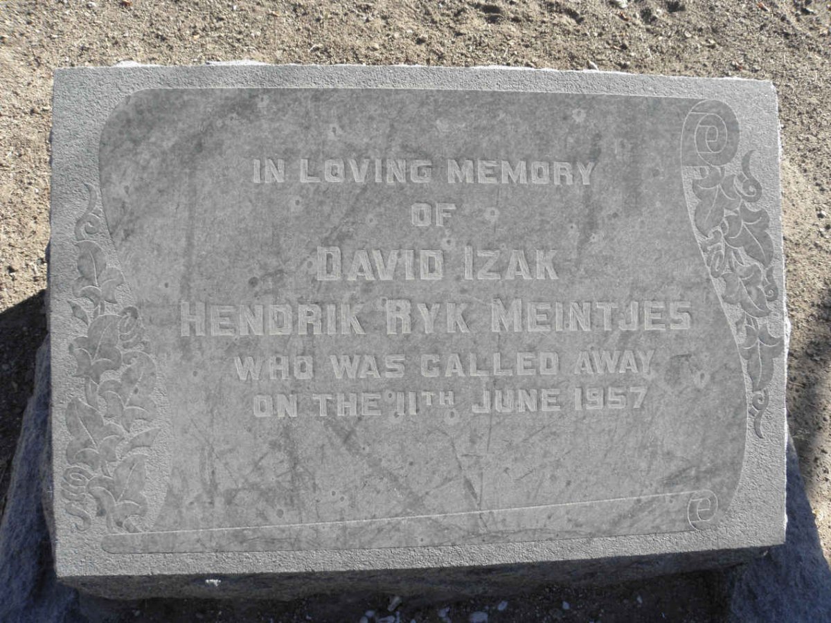 MEINTJES David Izak Hendrik Ryk -1957
