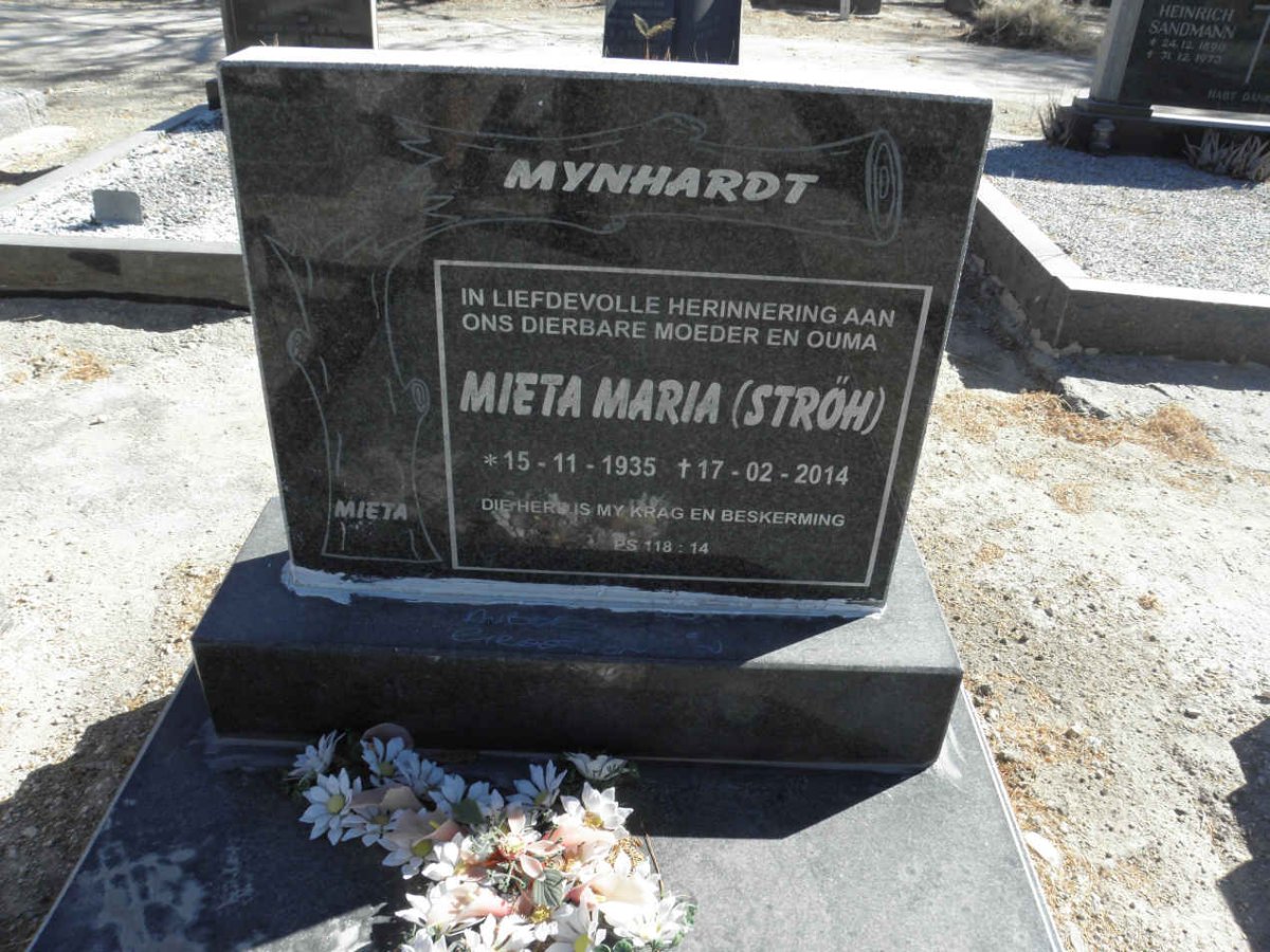 MYNHARDT Mieta Maria nee STROH 1935-2014