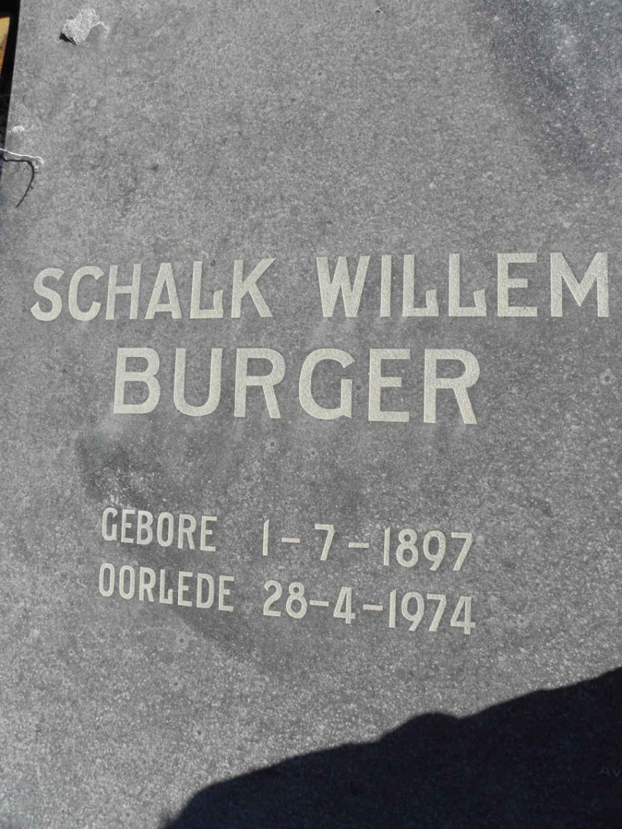 NEL Schalk Willem Burger 1897-1974 &amp; Christina Catharina O'KENNEDY 1907-1981