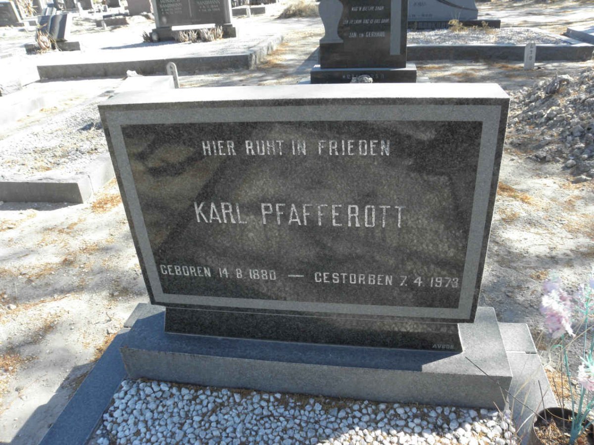 PFAFFEROTT Karl 1880-1973