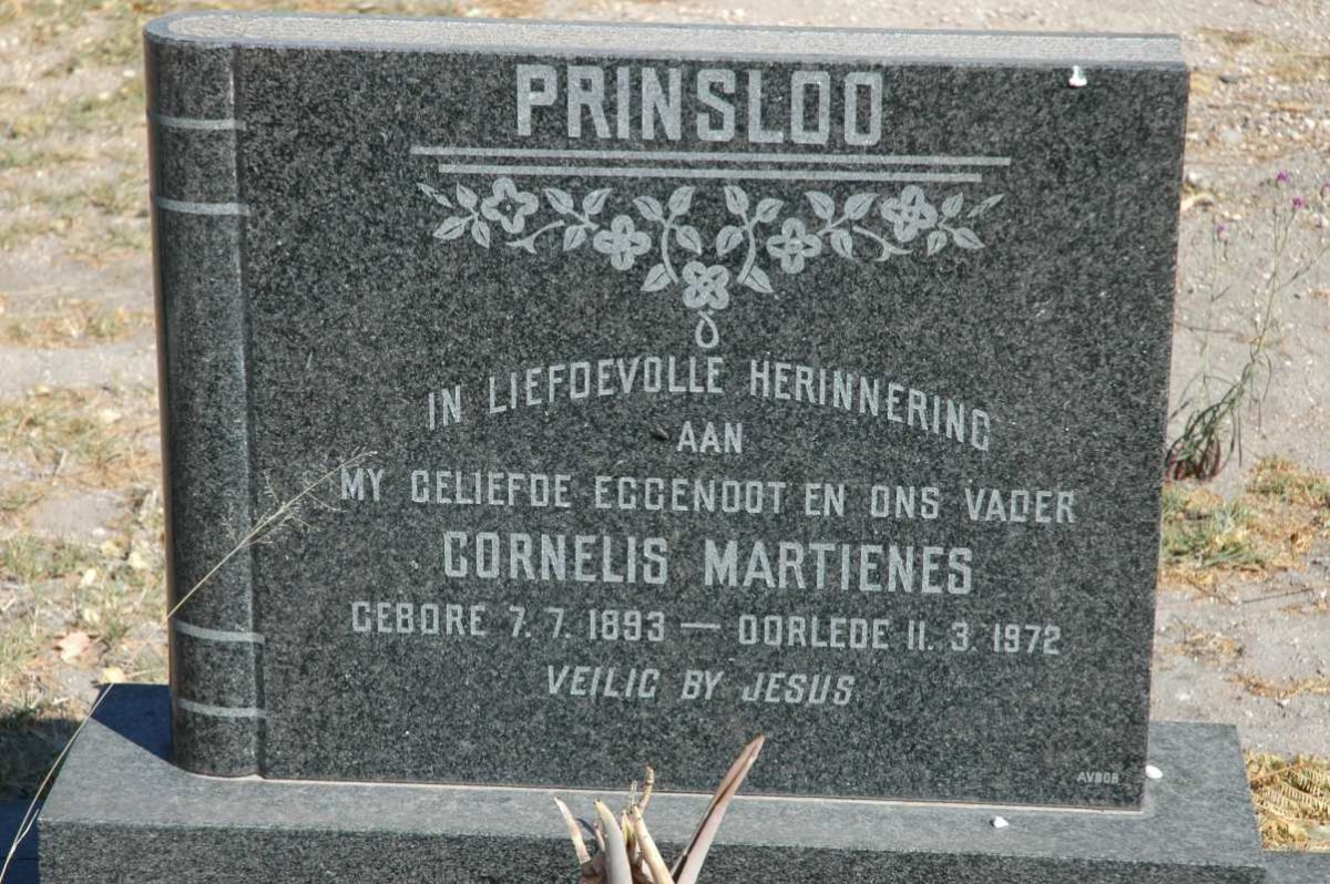 PRINSLOO Cornelis Martienes 1893-1972