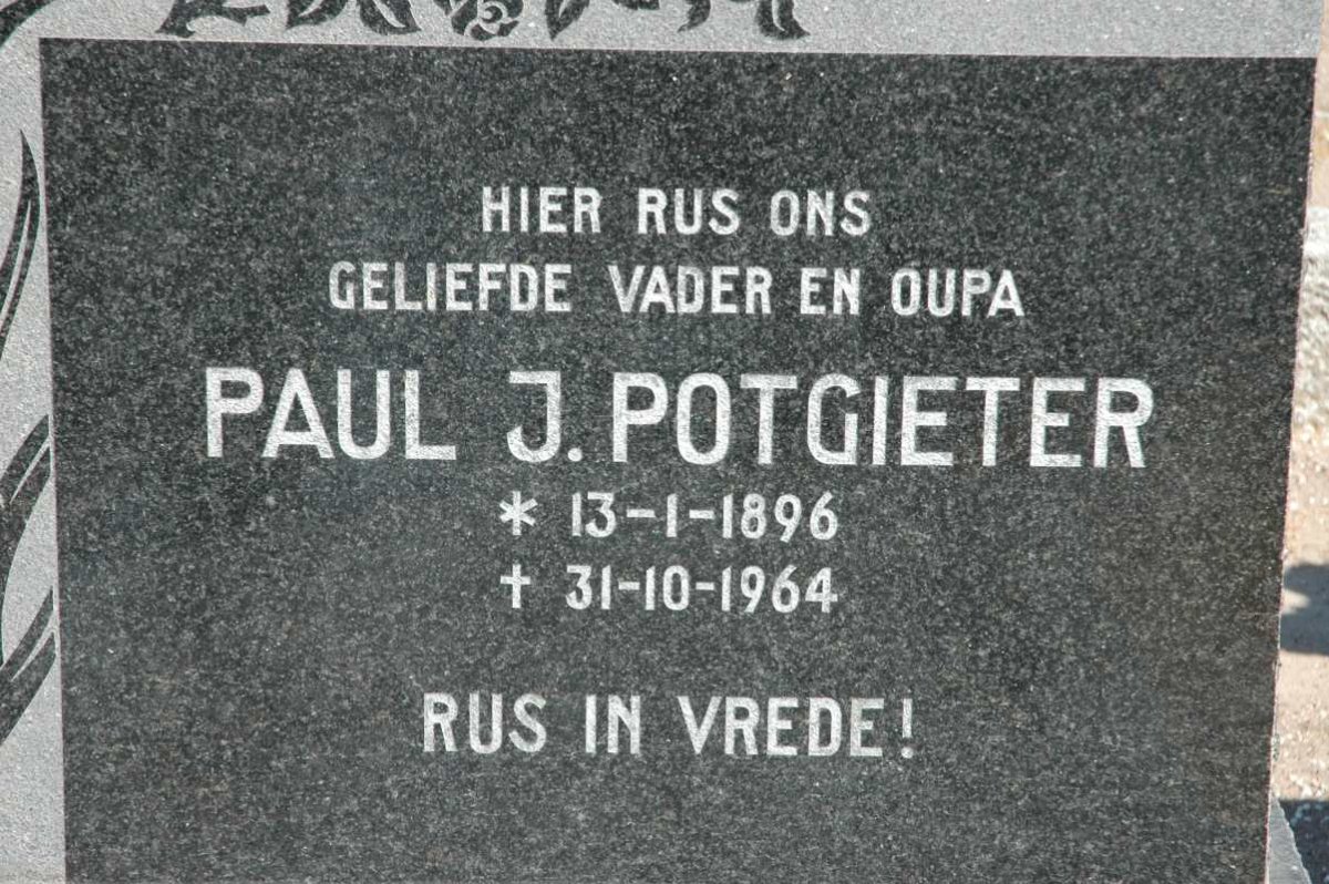 POTGIETER Paul J. 1896-1964
