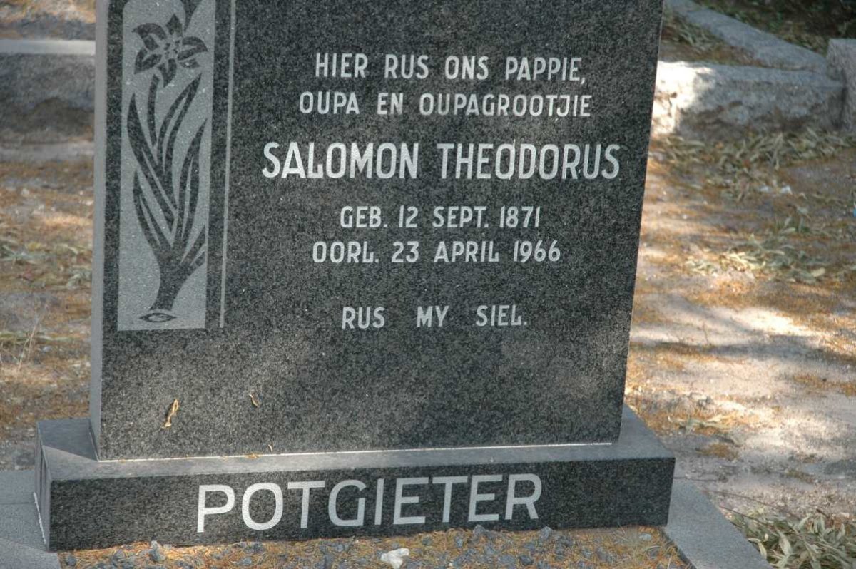 POTGIETER Salomon Theodorus 1871-1966