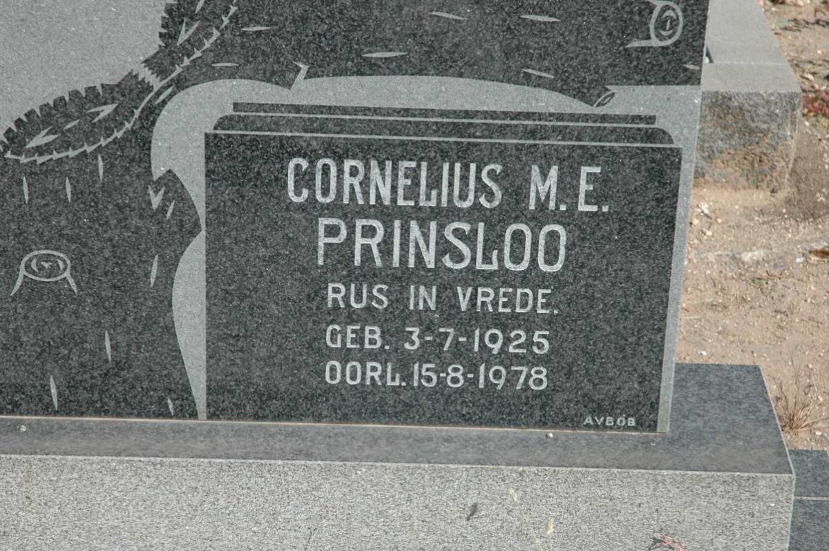 PRINSLOO Cornelius M.E. 1925-1978