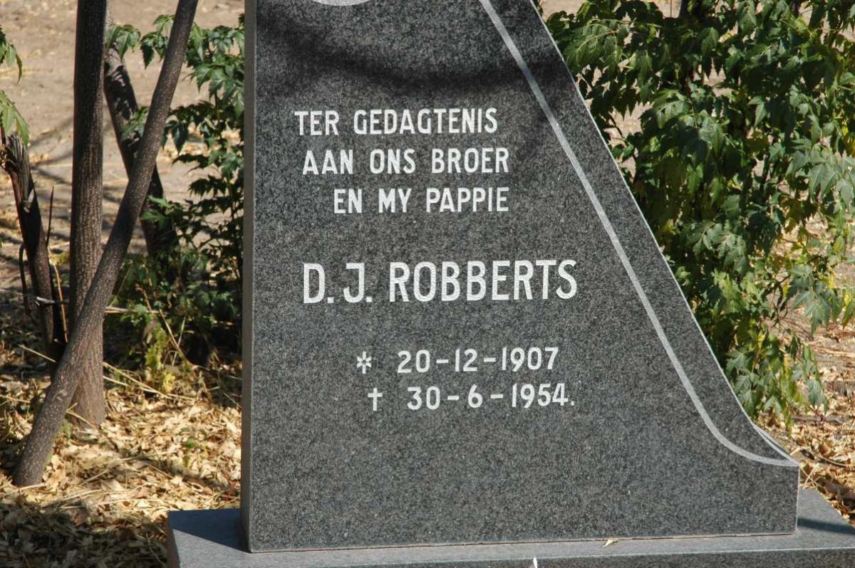 ROBBERTS D.J. 1907-1954