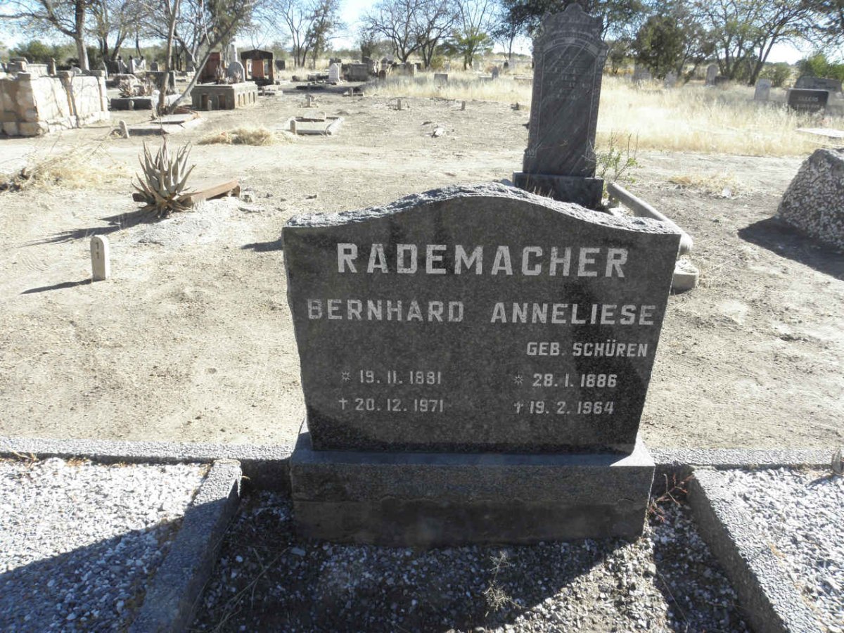 RADEMACHER Bernhard 1881-1971 &amp; Anneliese SCHUREN 1886-1964