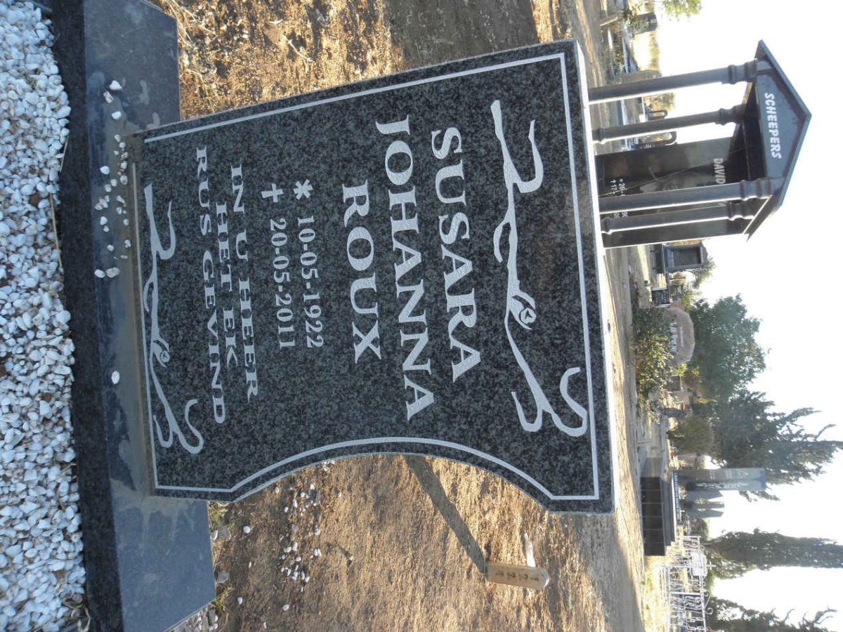 ROUX Susara Johanna 1922-2011