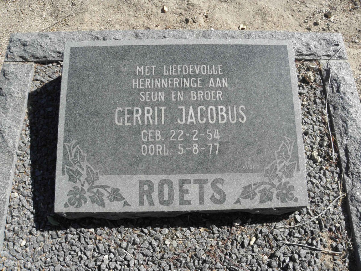 ROETS Gerrit Jacobus 1954-1977