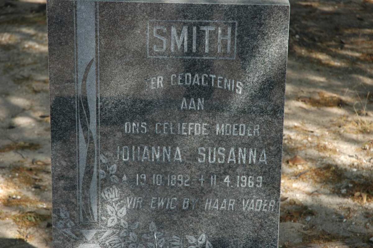 SMITH Johanna Susanna 1892-1969