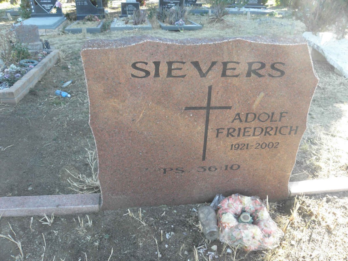 SIEVERS Adolf Friedrich 1921-2002